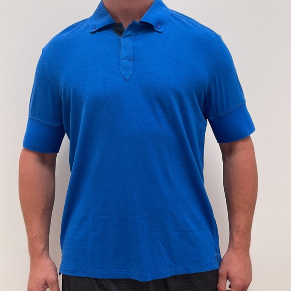 Kit & Ace Royal blue button down jersey polo - Picture 2 of 10